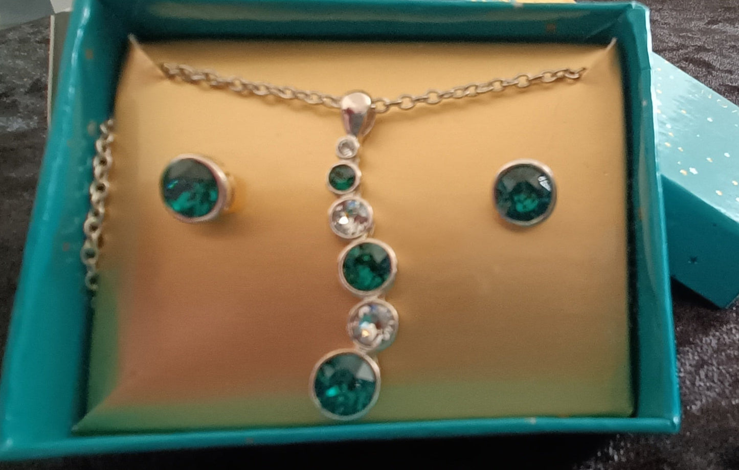 Avon Journey Birthstone Necklace and Earring Set