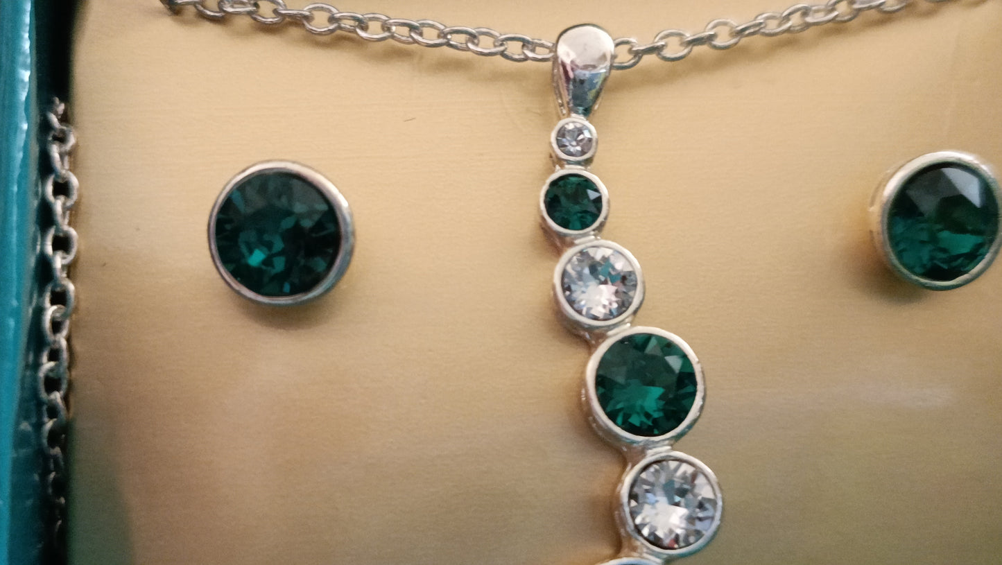 Avon Journey Birthstone Necklace and Earring Set