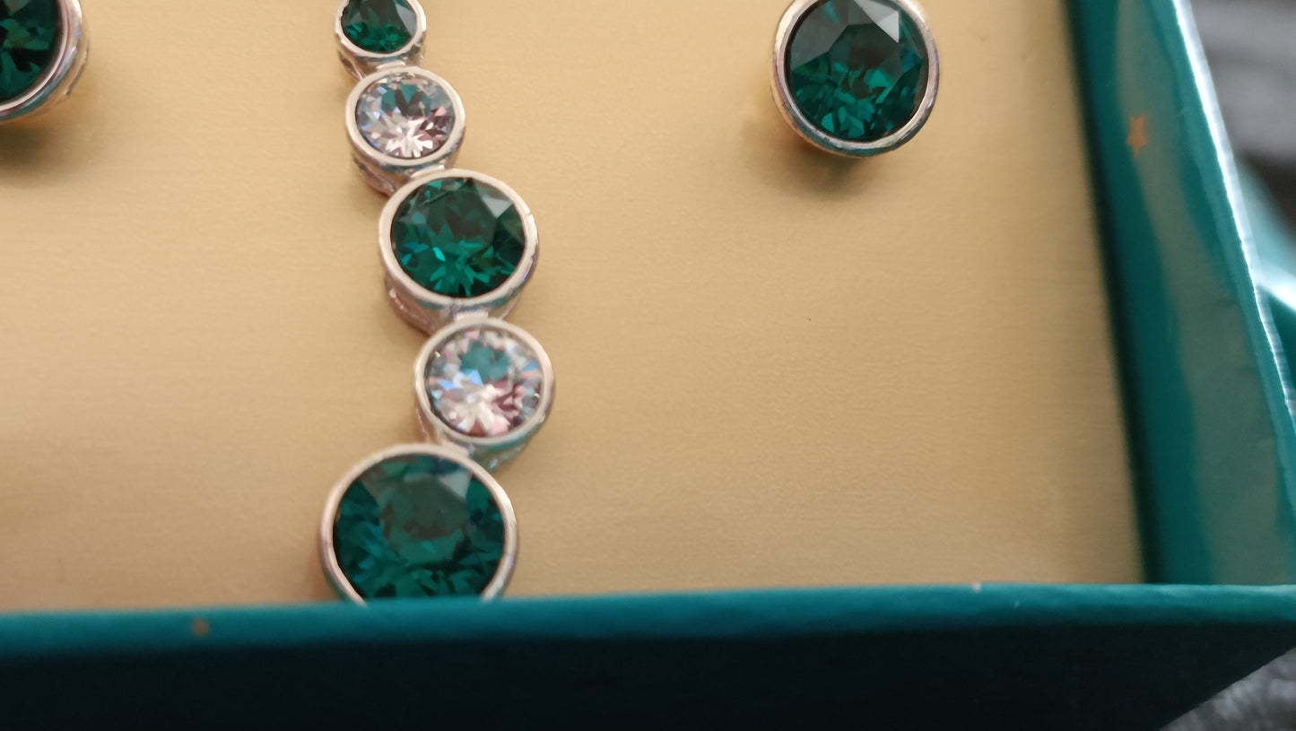 Avon Journey Birthstone Necklace and Earring Set