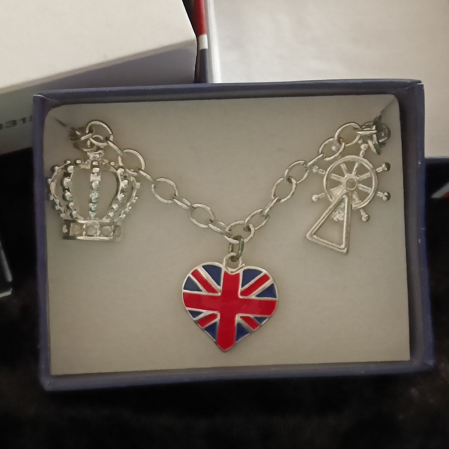 Avon Union Jack Charm Bracelet