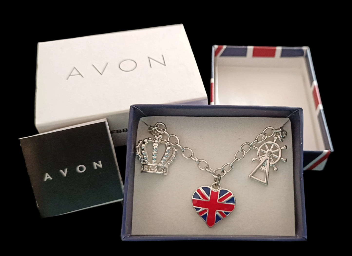 Avon Union Jack Charm Bracelet