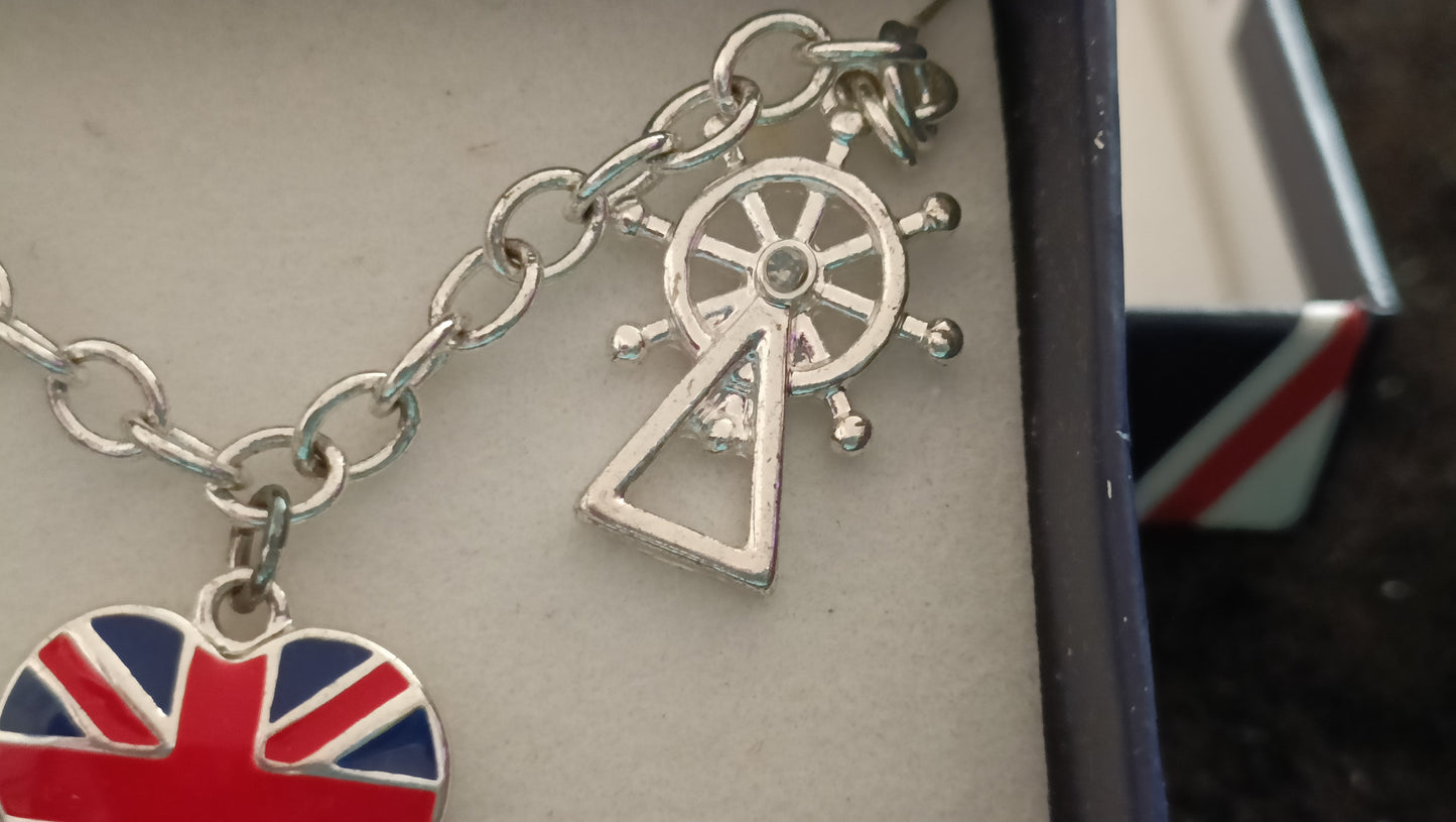 Avon Union Jack Charm Bracelet