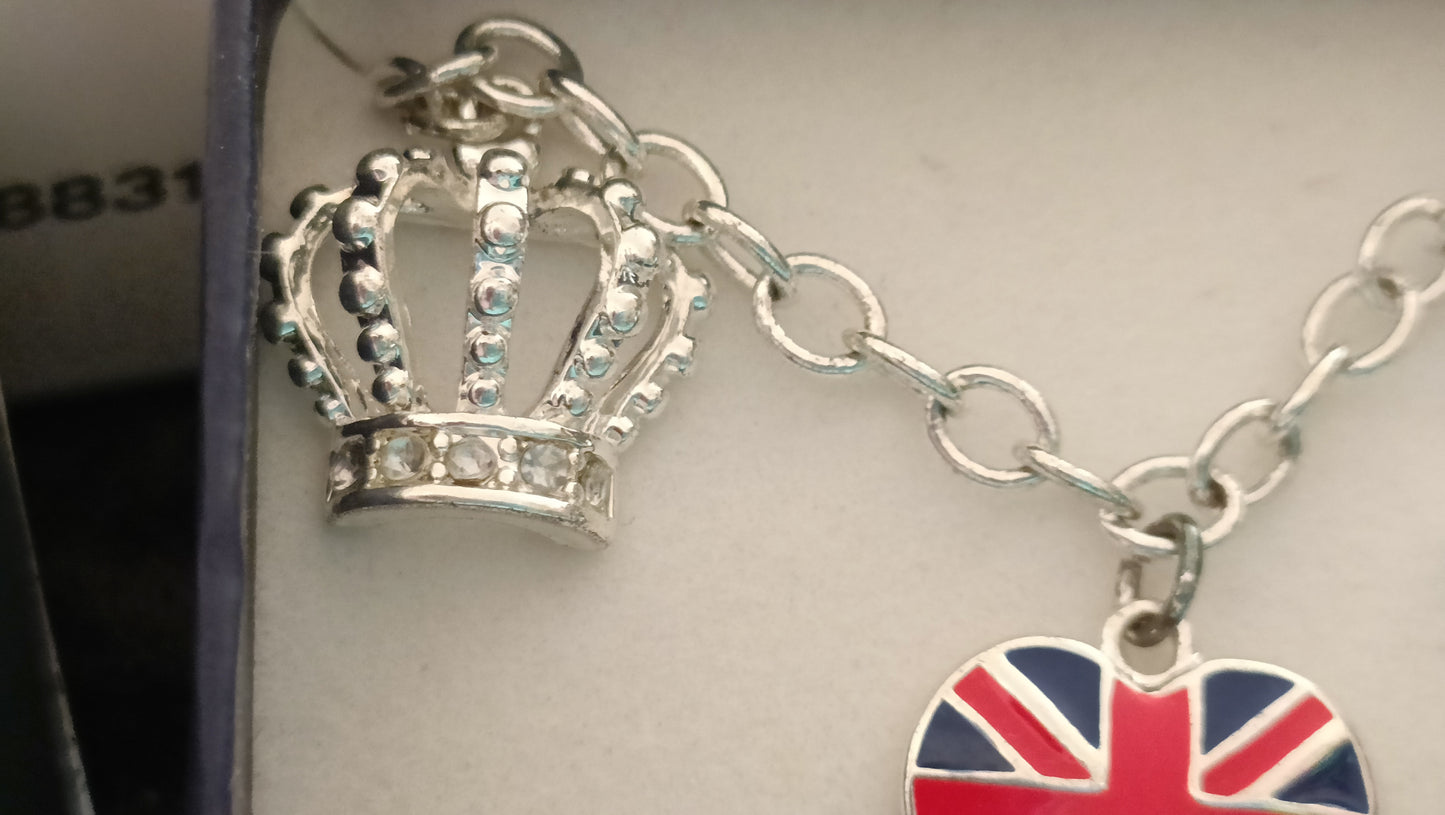 Avon Union Jack Charm Bracelet