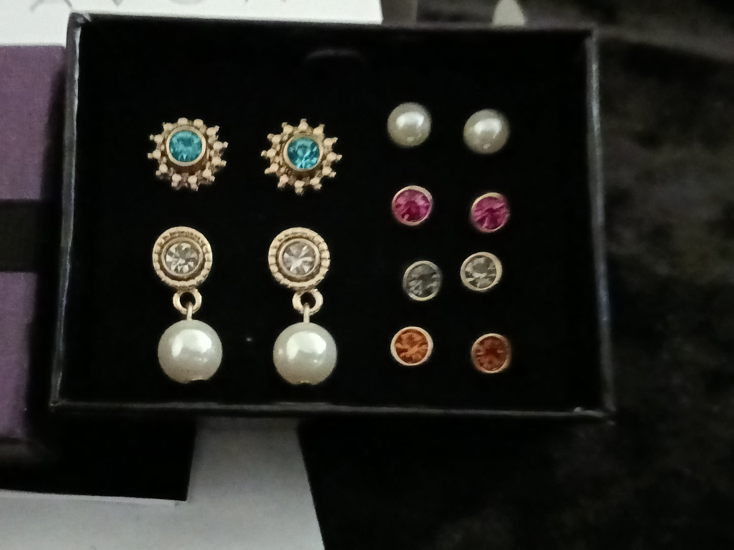 Avon Ebony Set of 6 Earrings