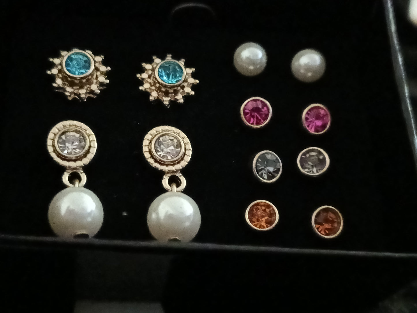 Avon Ebony Set of 6 Earrings