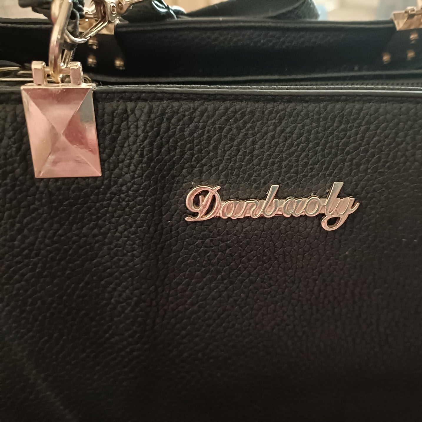 Black Bag with Gold Accents
