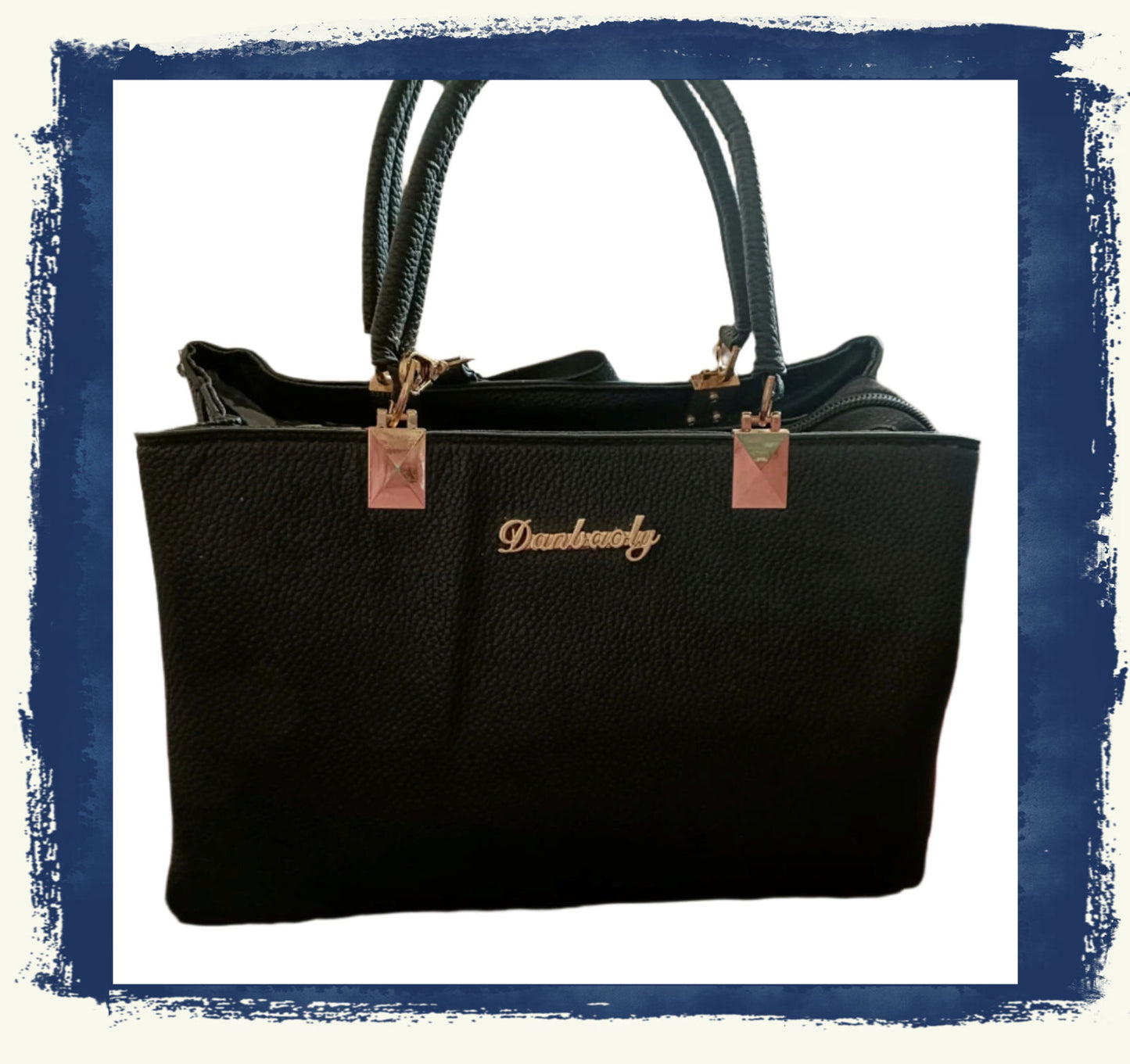 Black Bag with Gold Accents