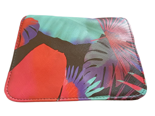Shoulder Bag with Tropical Palm Leaf Design