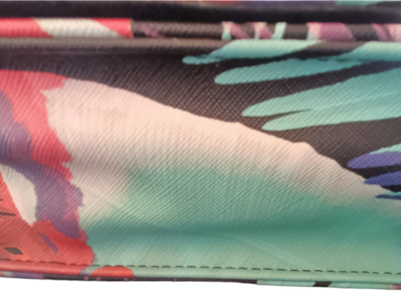 Shoulder Bag with Tropical Palm Leaf Design
