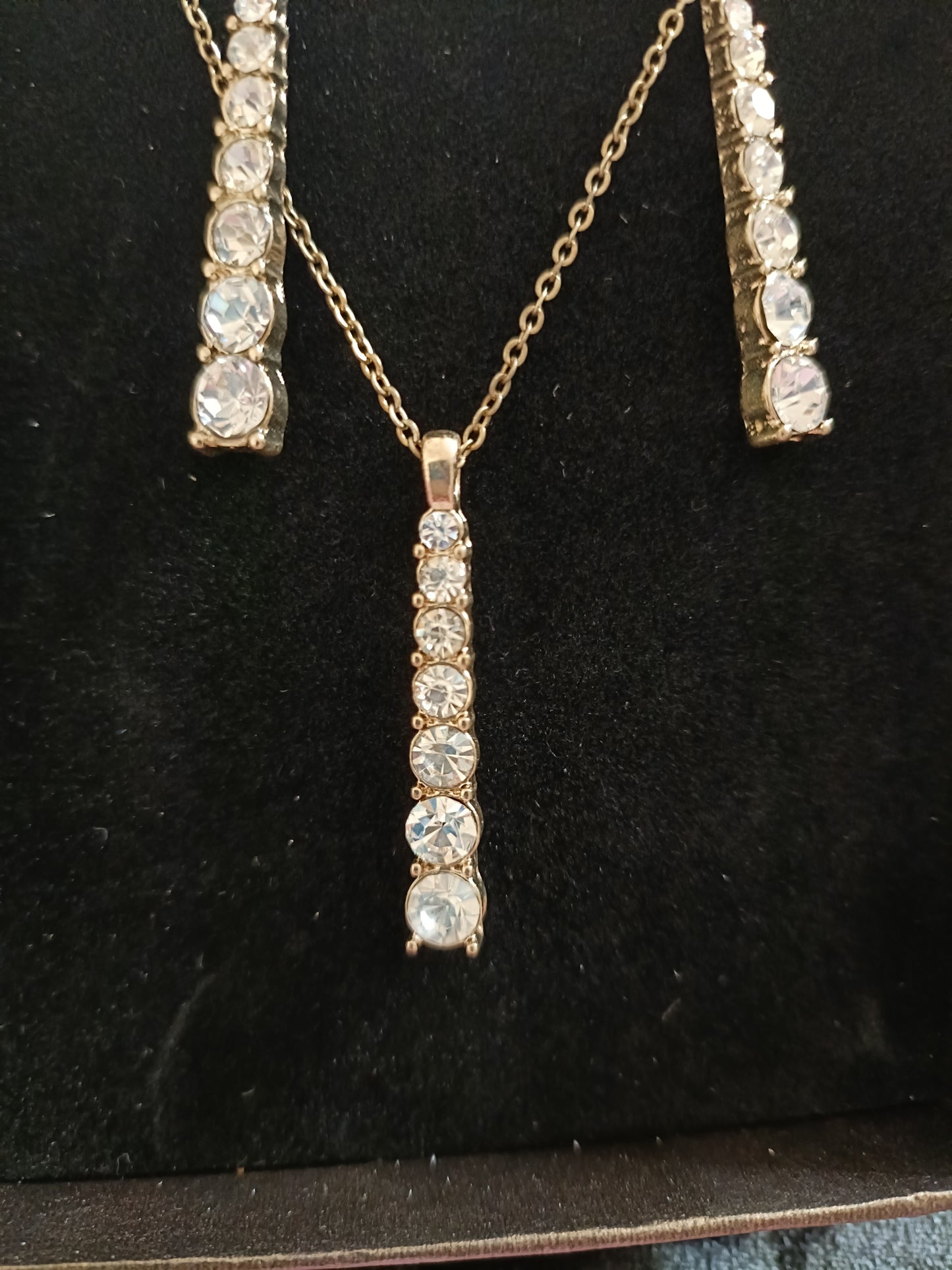 Diamante Necklace and Earrings Set
