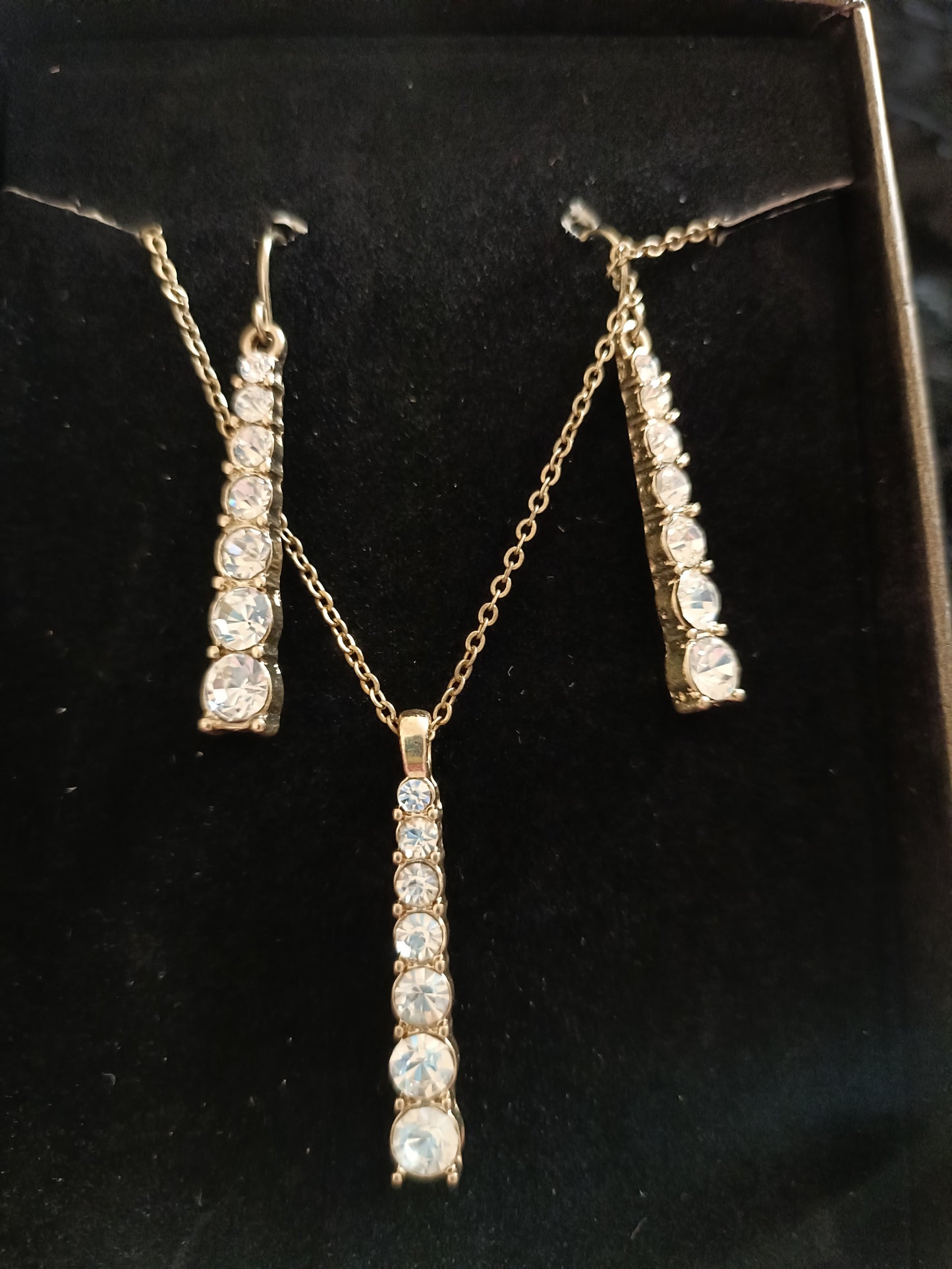 Diamante Necklace and Earrings Set