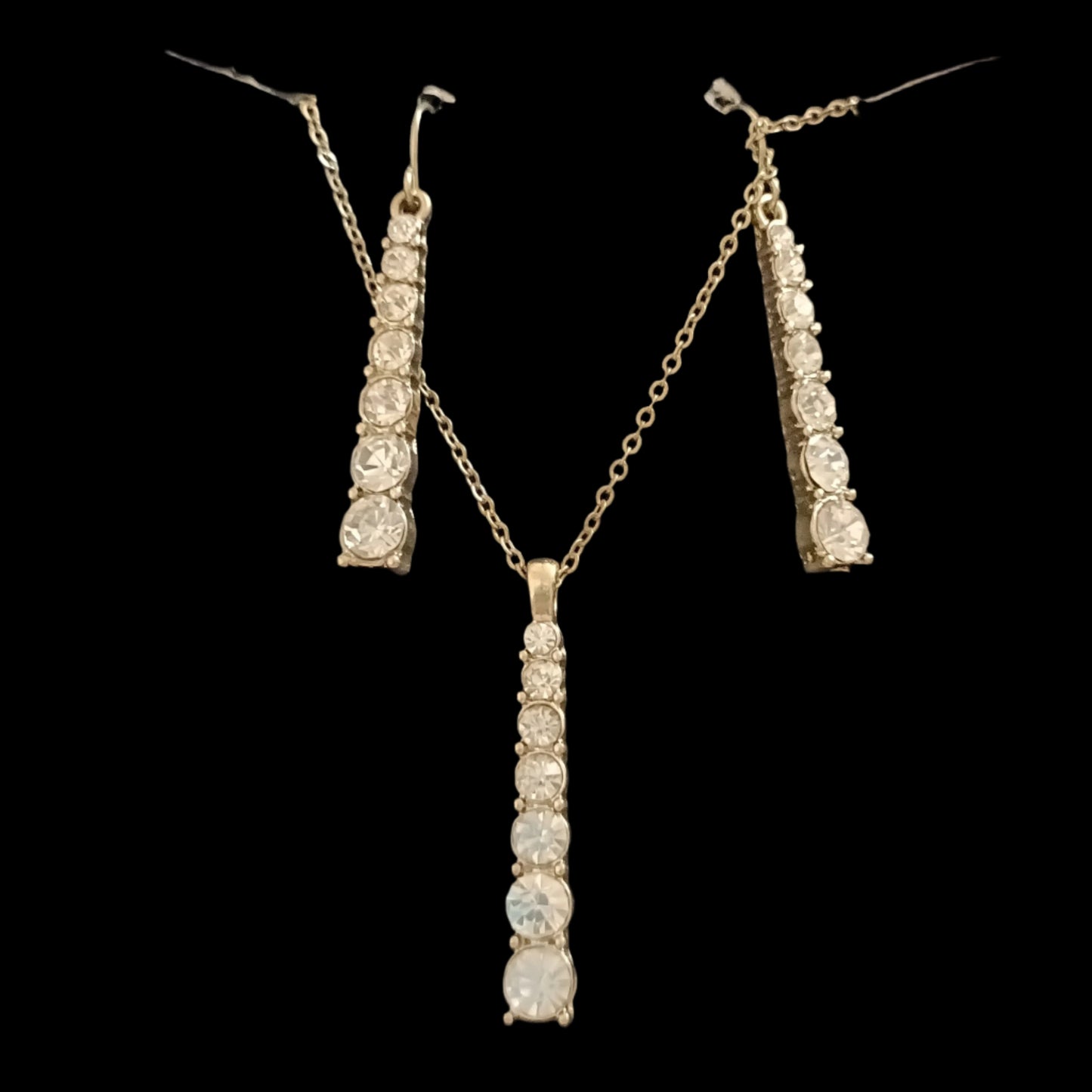 Diamante Necklace and Earrings Set