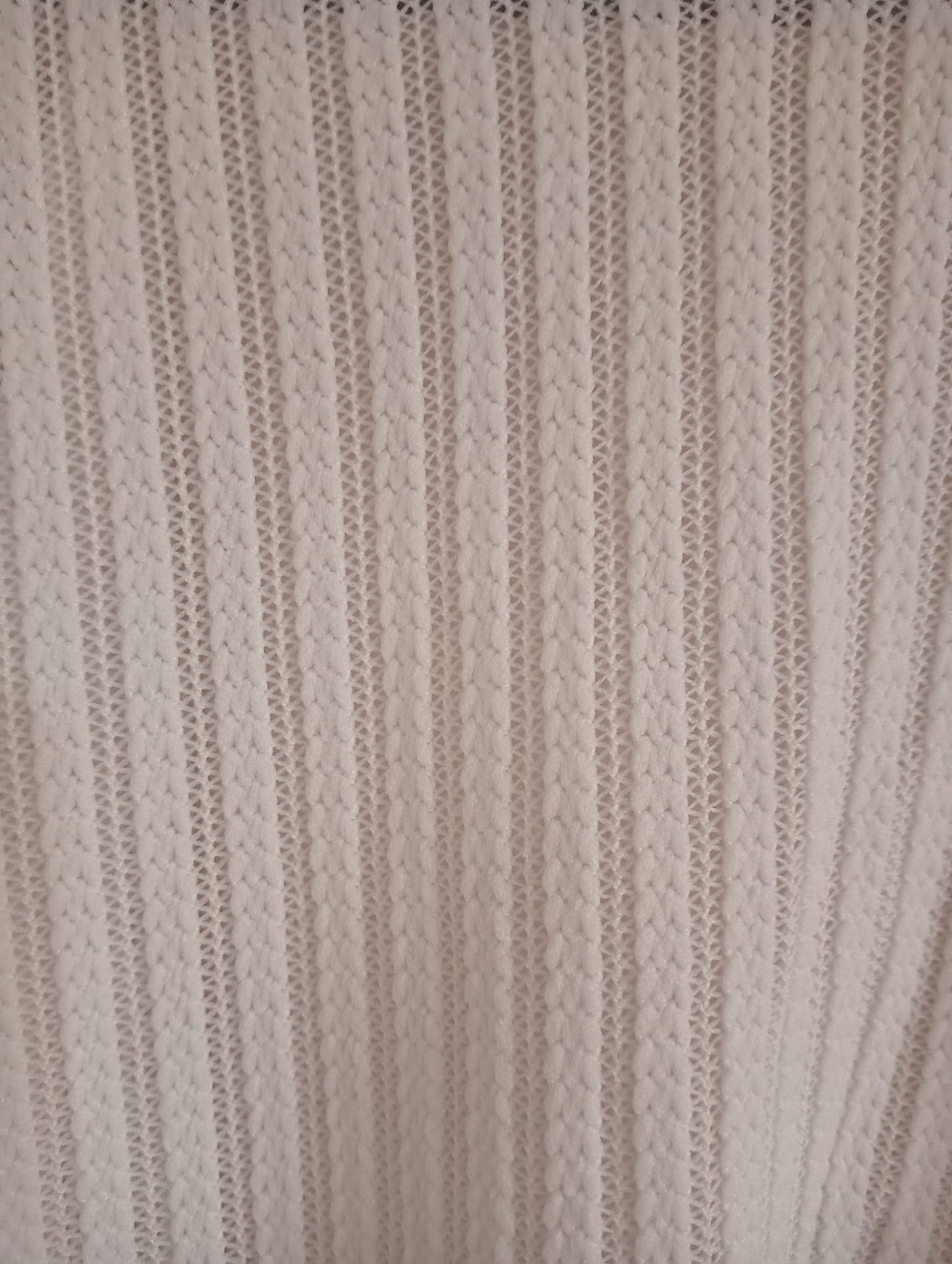 Cream Lightweight Long Sleeved Ribbed Cardigan