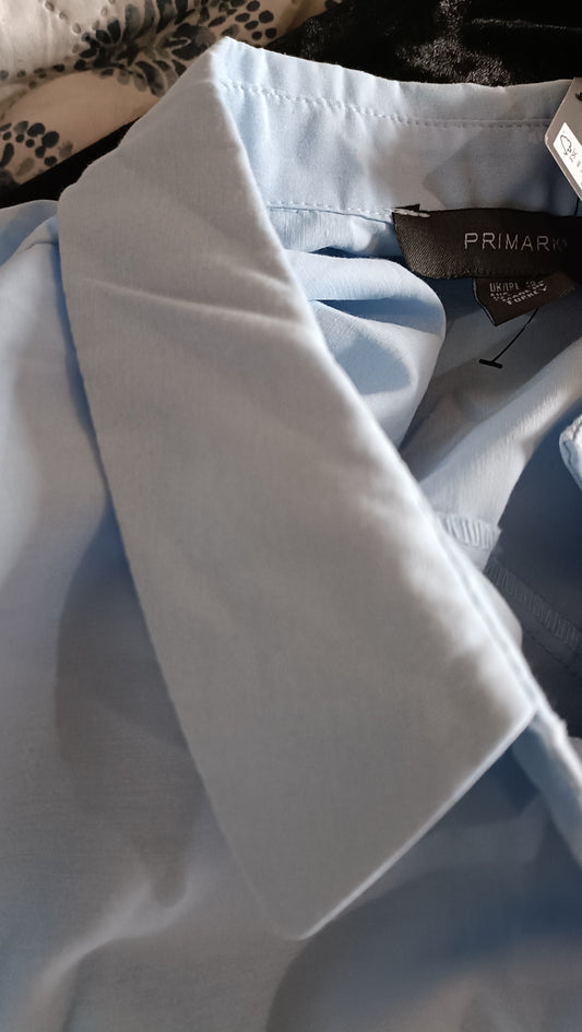 Light Blue Crop Shirt