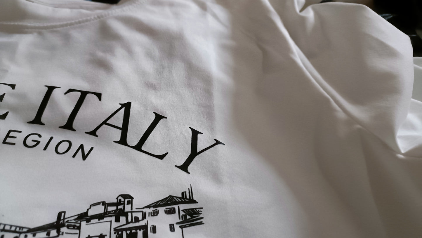 White T Shirt with Venice Italy Print