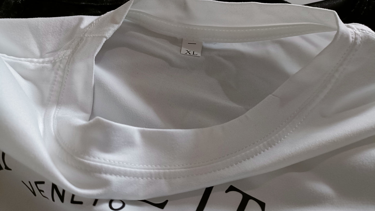 White T Shirt with Venice Italy Print