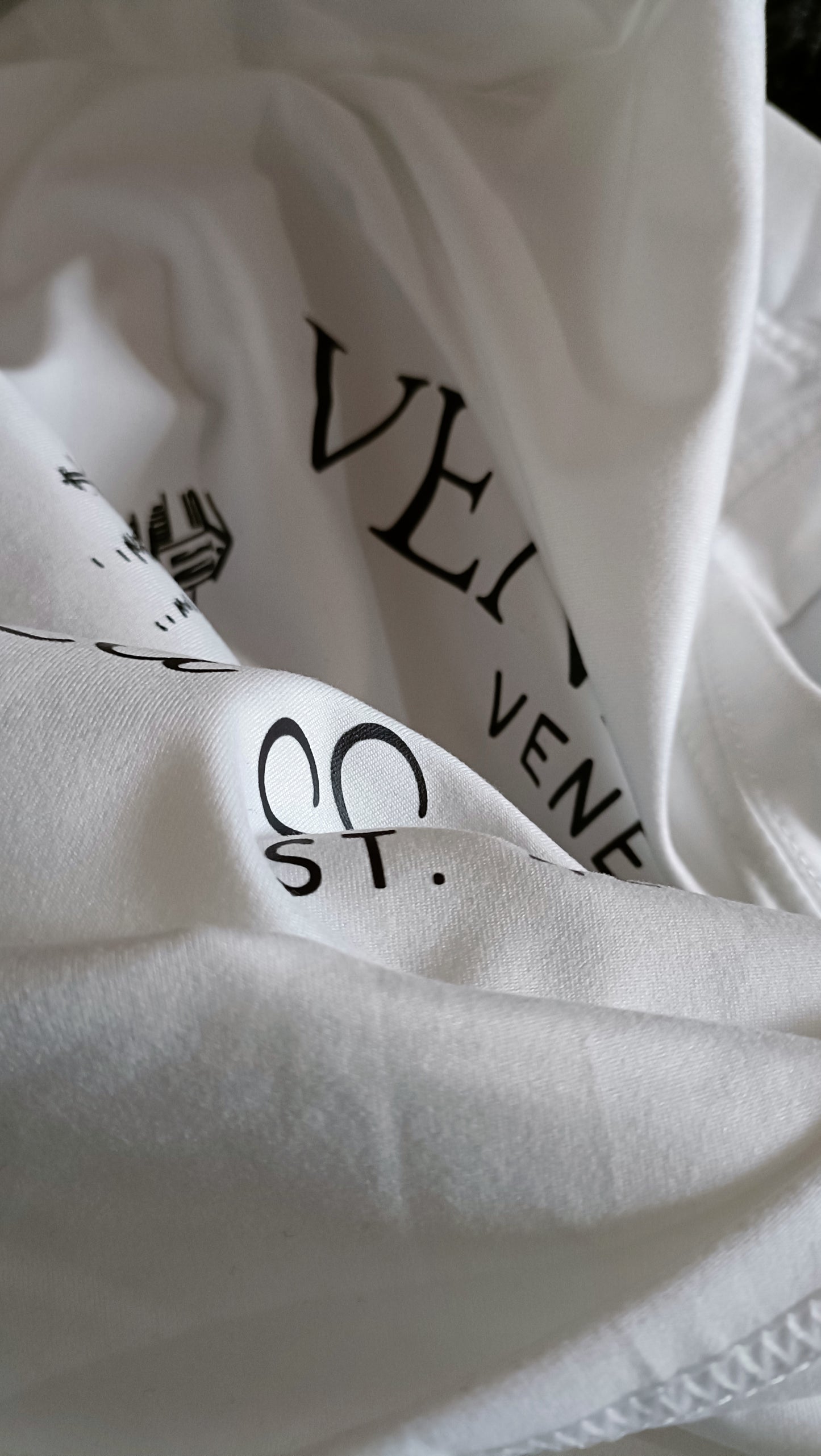 White T Shirt with Venice Italy Print