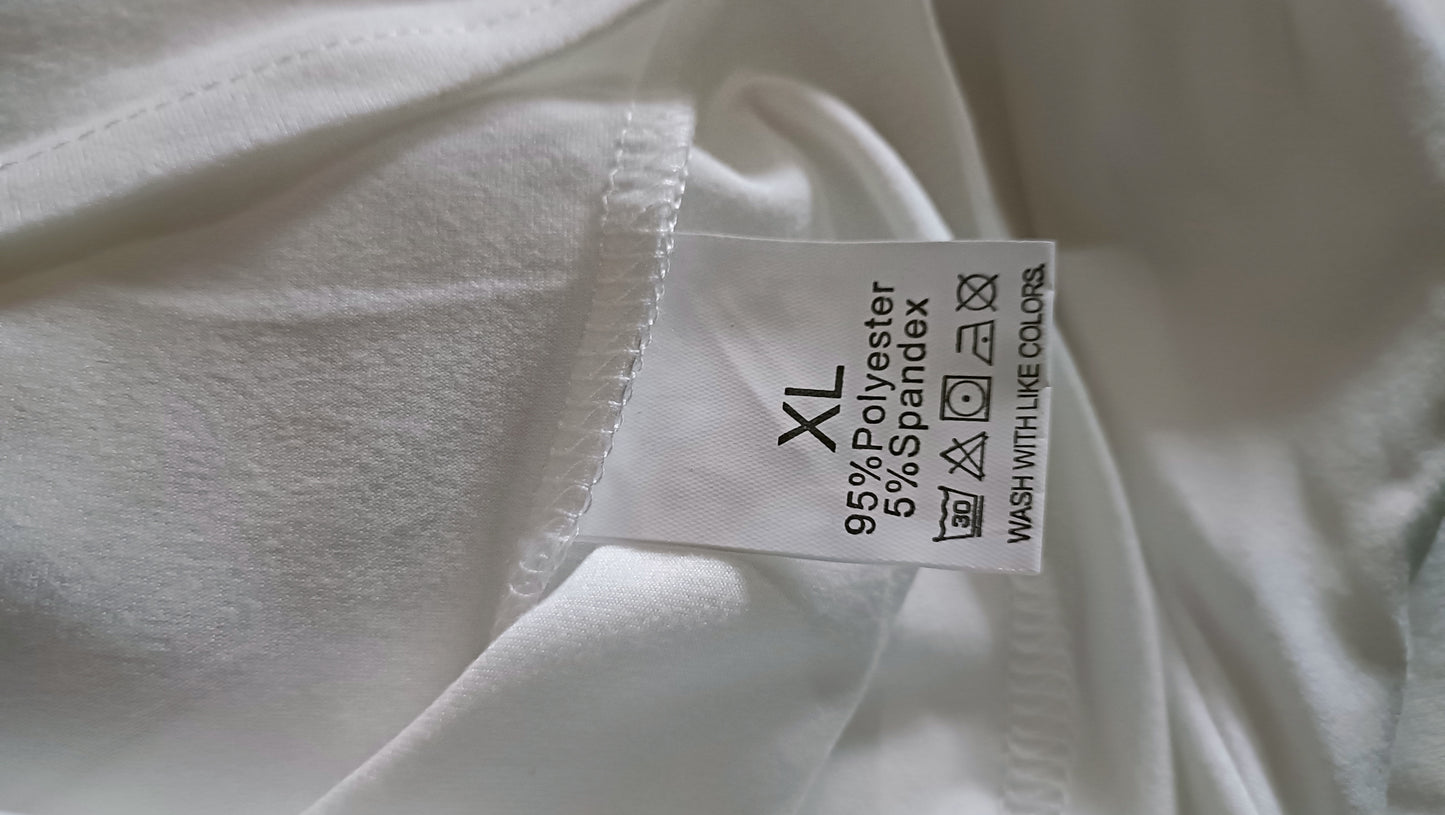 White Short Sleeve T Shirt with New York Print