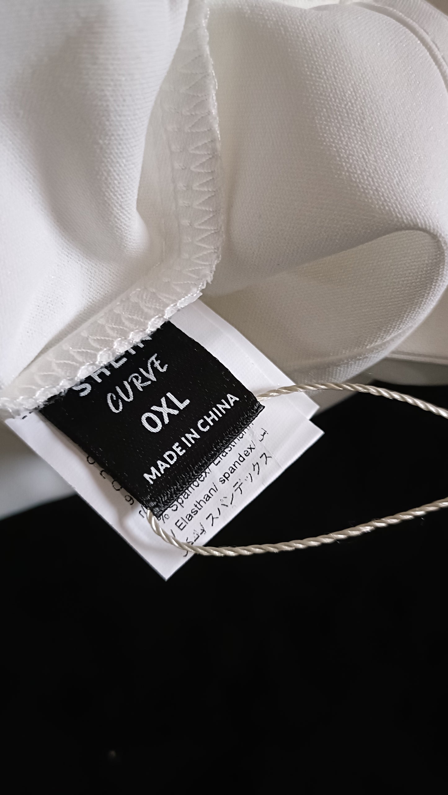White V Neck Strappy Top with Lace Detail