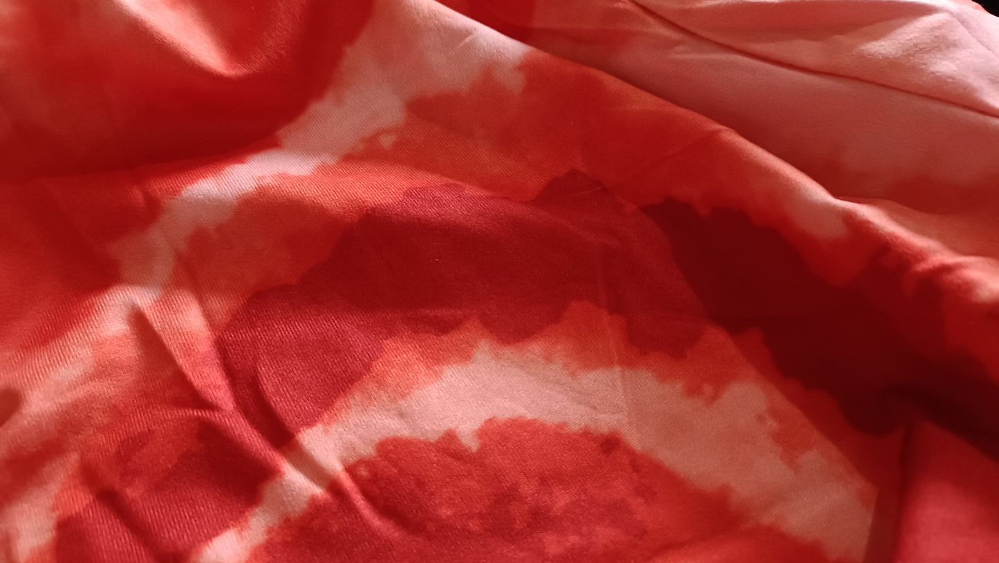Orange/Red Tie Dye Heart T Shirt