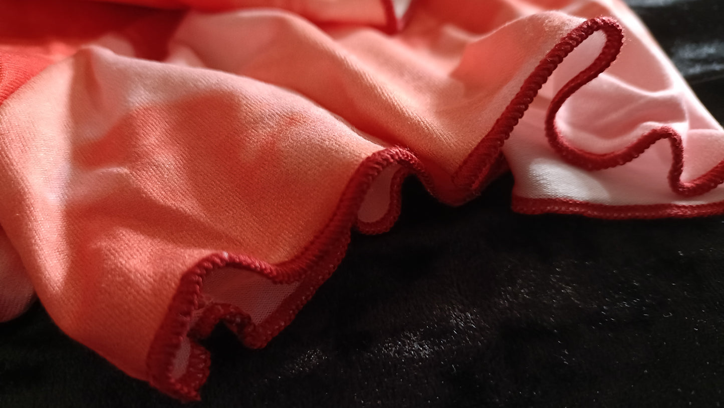Orange/Red Tie Dye Heart T Shirt