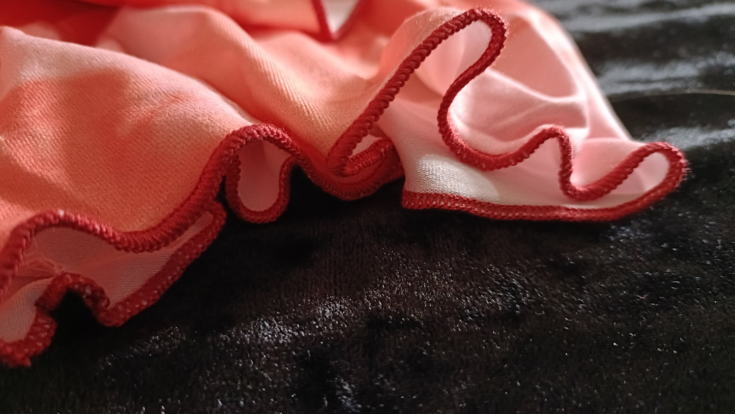 Orange/Red Tie Dye Heart T Shirt