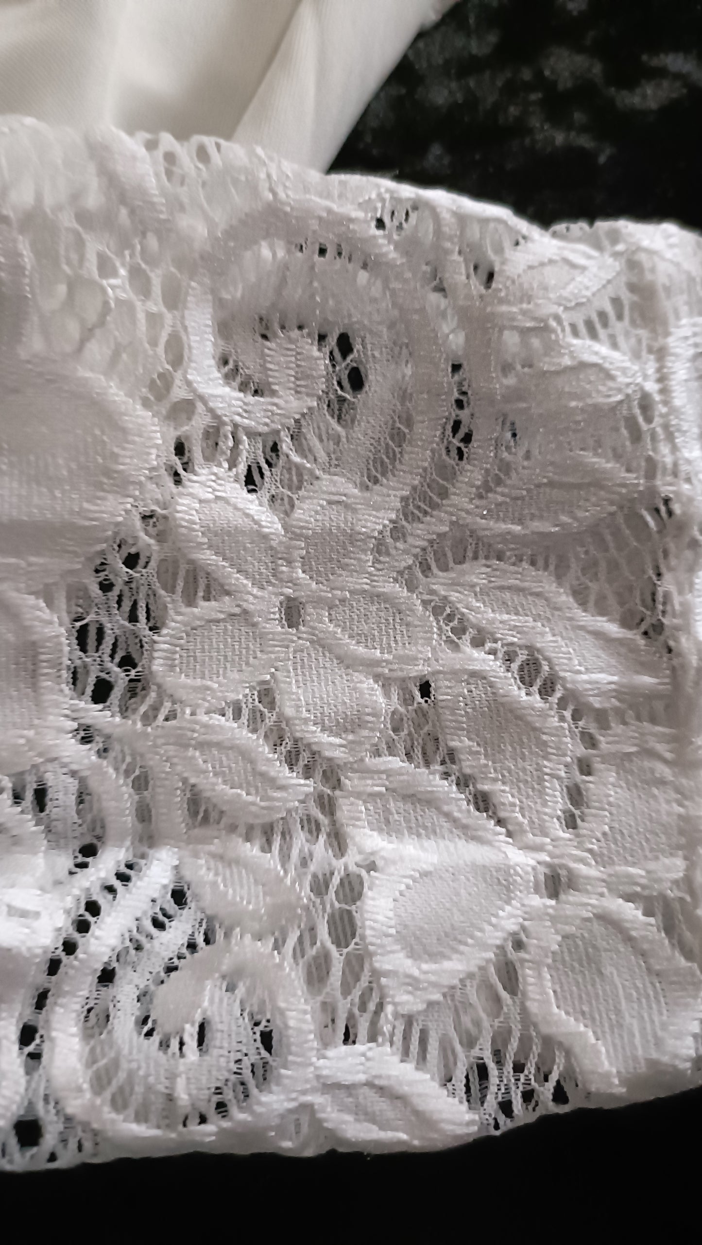 Off White Open Front Cardigan/Jacket with Lace Sleeves