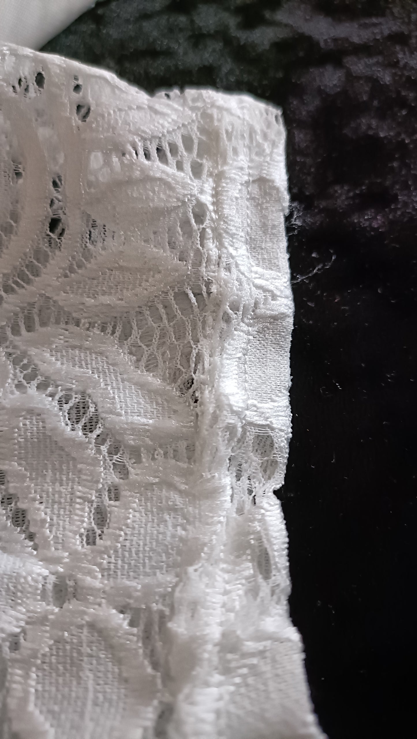 Off White Open Front Cardigan/Jacket with Lace Sleeves