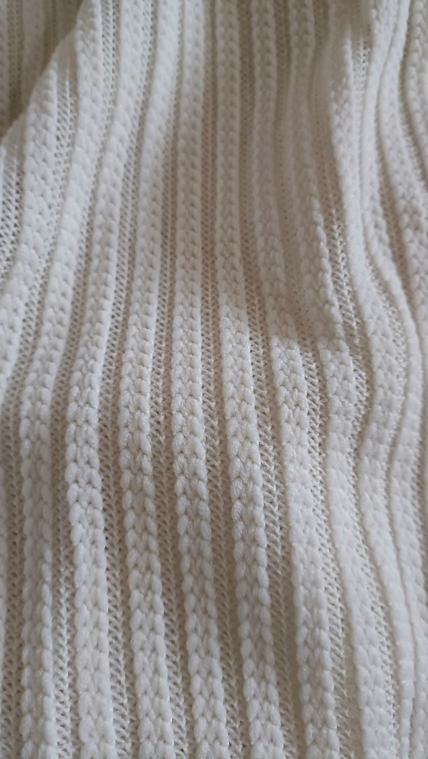 Cream Lightweight Long Sleeved Ribbed Cardigan
