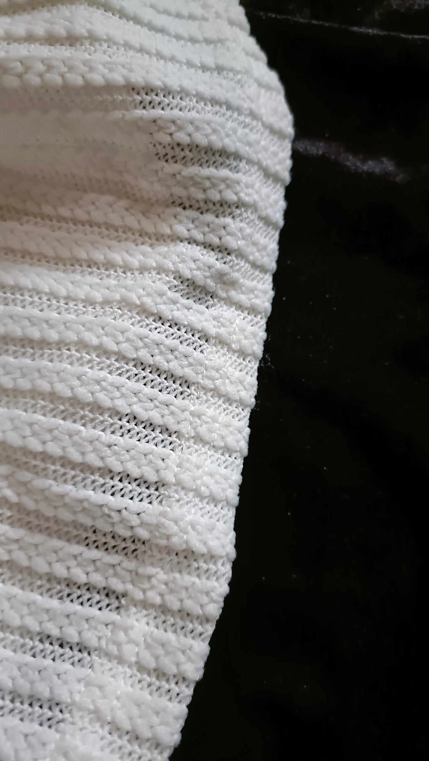 Cream Lightweight Long Sleeved Ribbed Cardigan