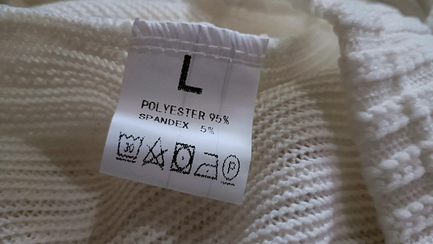 Cream Lightweight Long Sleeved Ribbed Cardigan