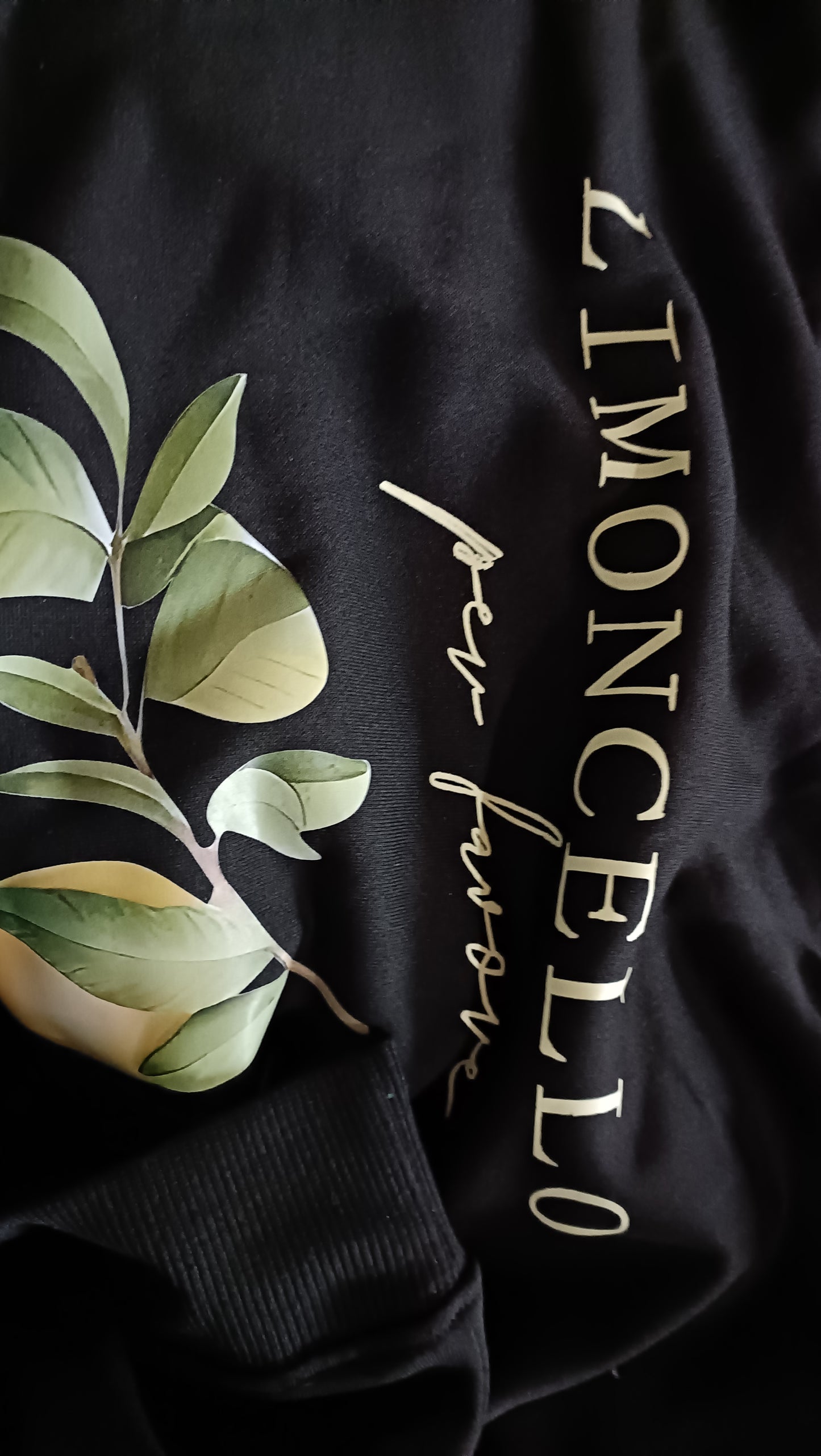 Black Sweatshirt with Limoncello Graphic