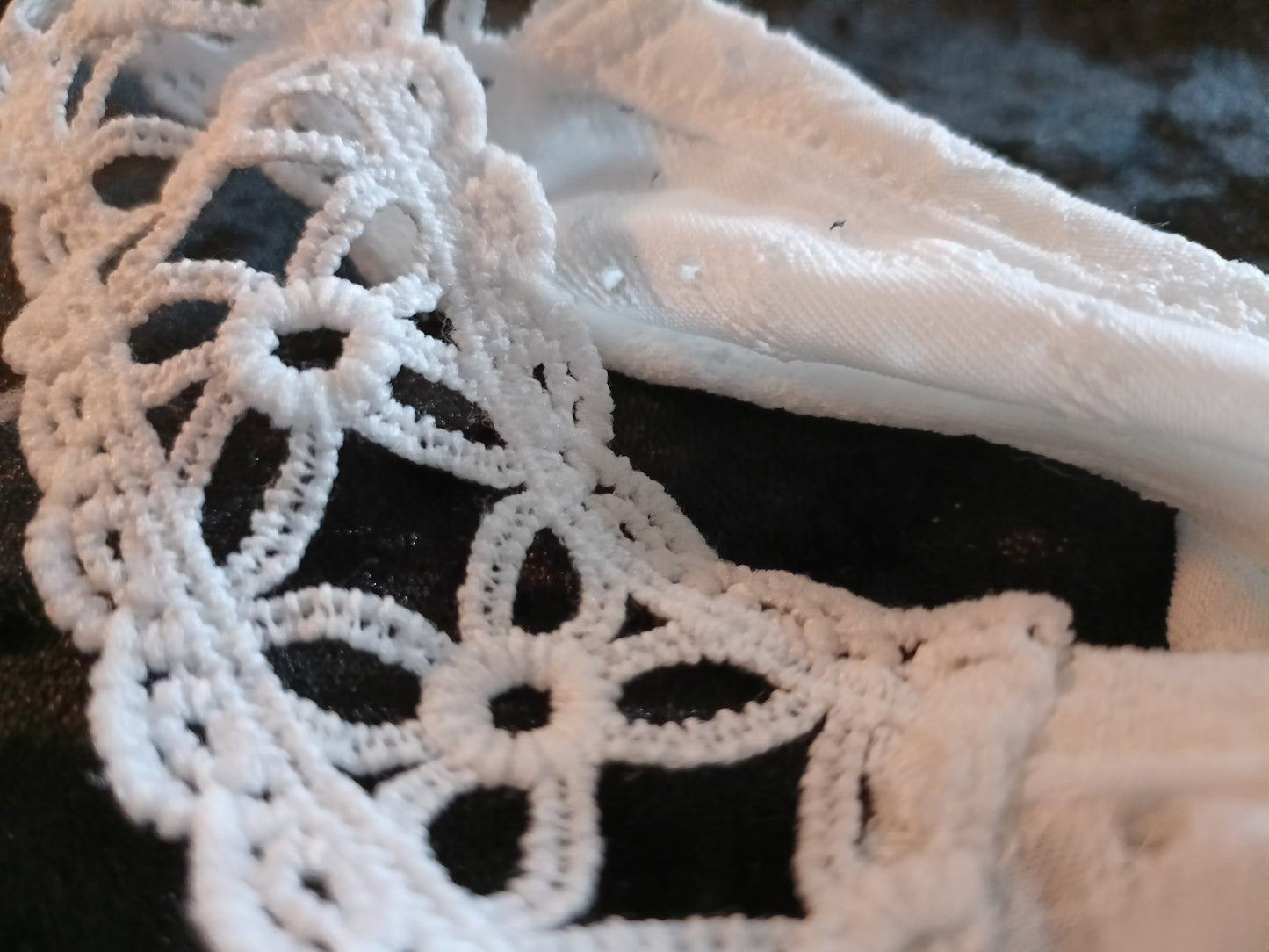 Eyelet Embroidery Vest Top with Lace Straps and Button Detail