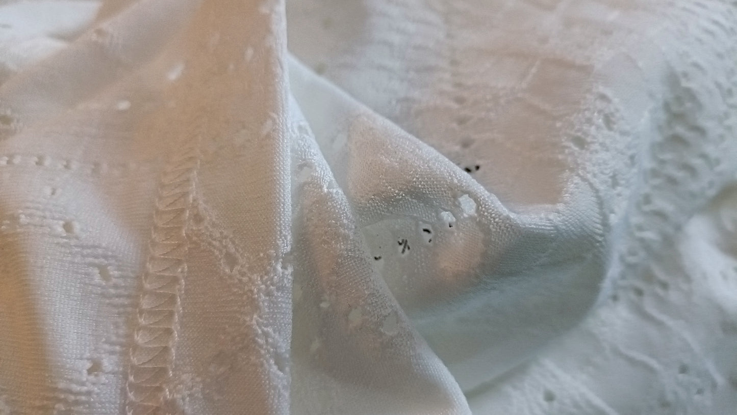 Eyelet Embroidery Vest Top with Lace Straps and Button Detail