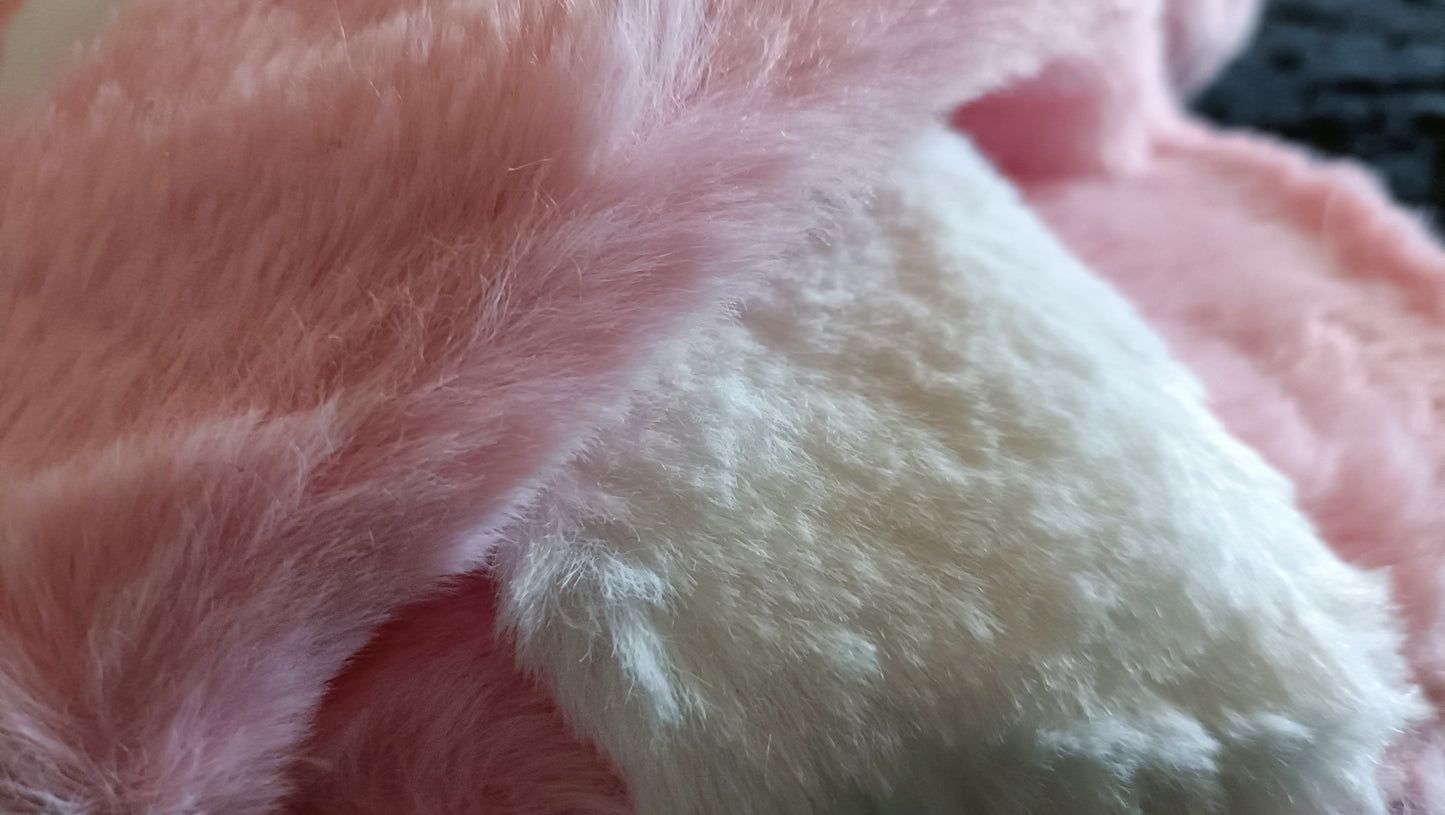 Pink and White Slippers