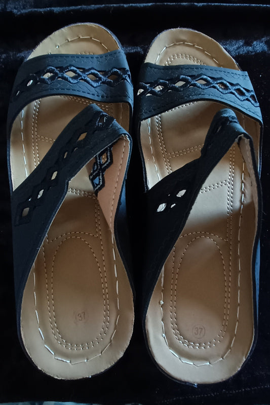 Black Slider Sandals