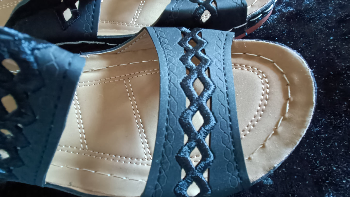 Black Slider Sandals