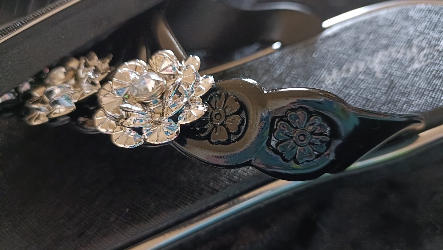 Summer Flip Flop Sandals with Rhinestone Flower Detail