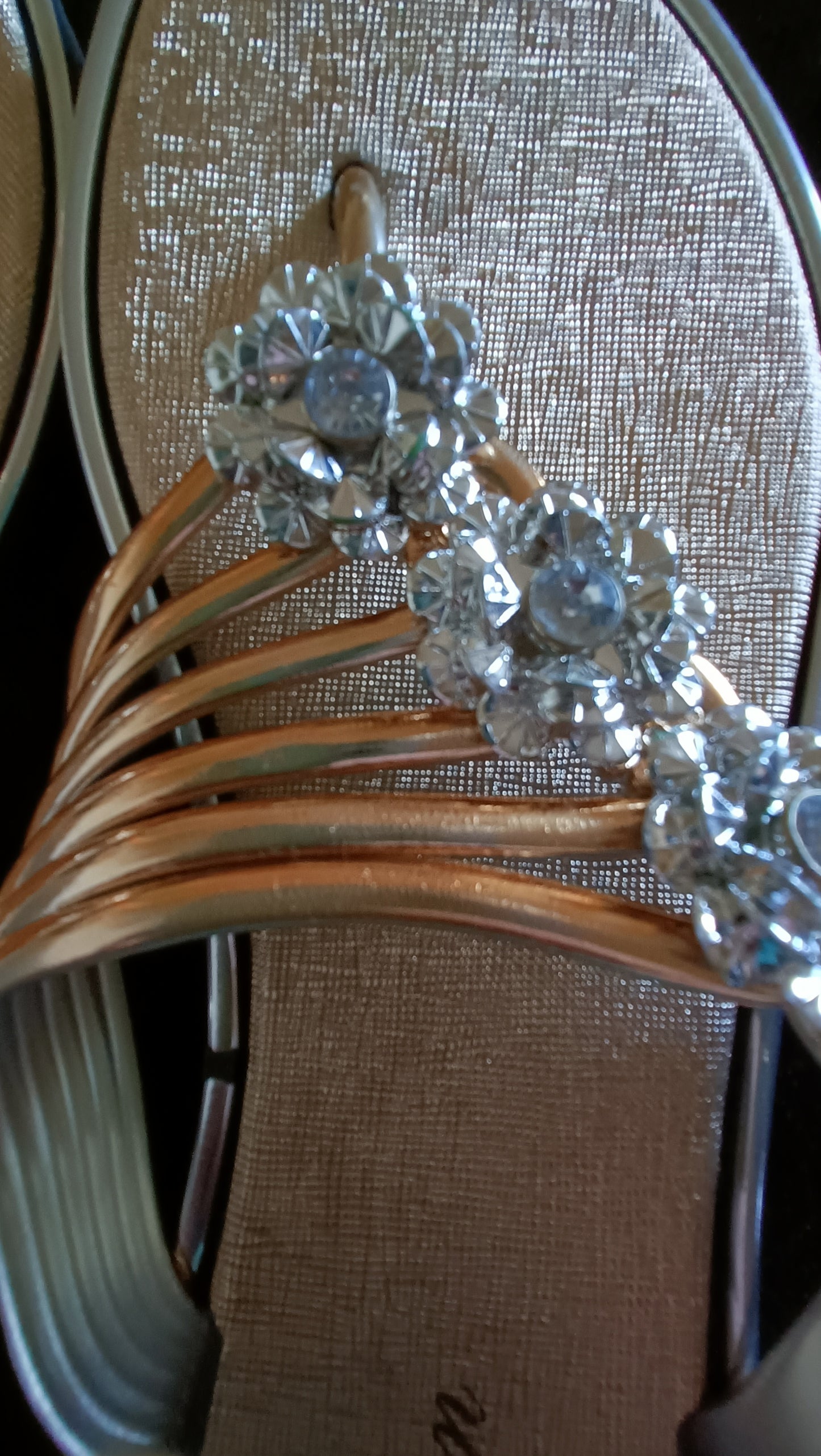 Summer Flip Flop Sandals with Rhinestone Flower Detail