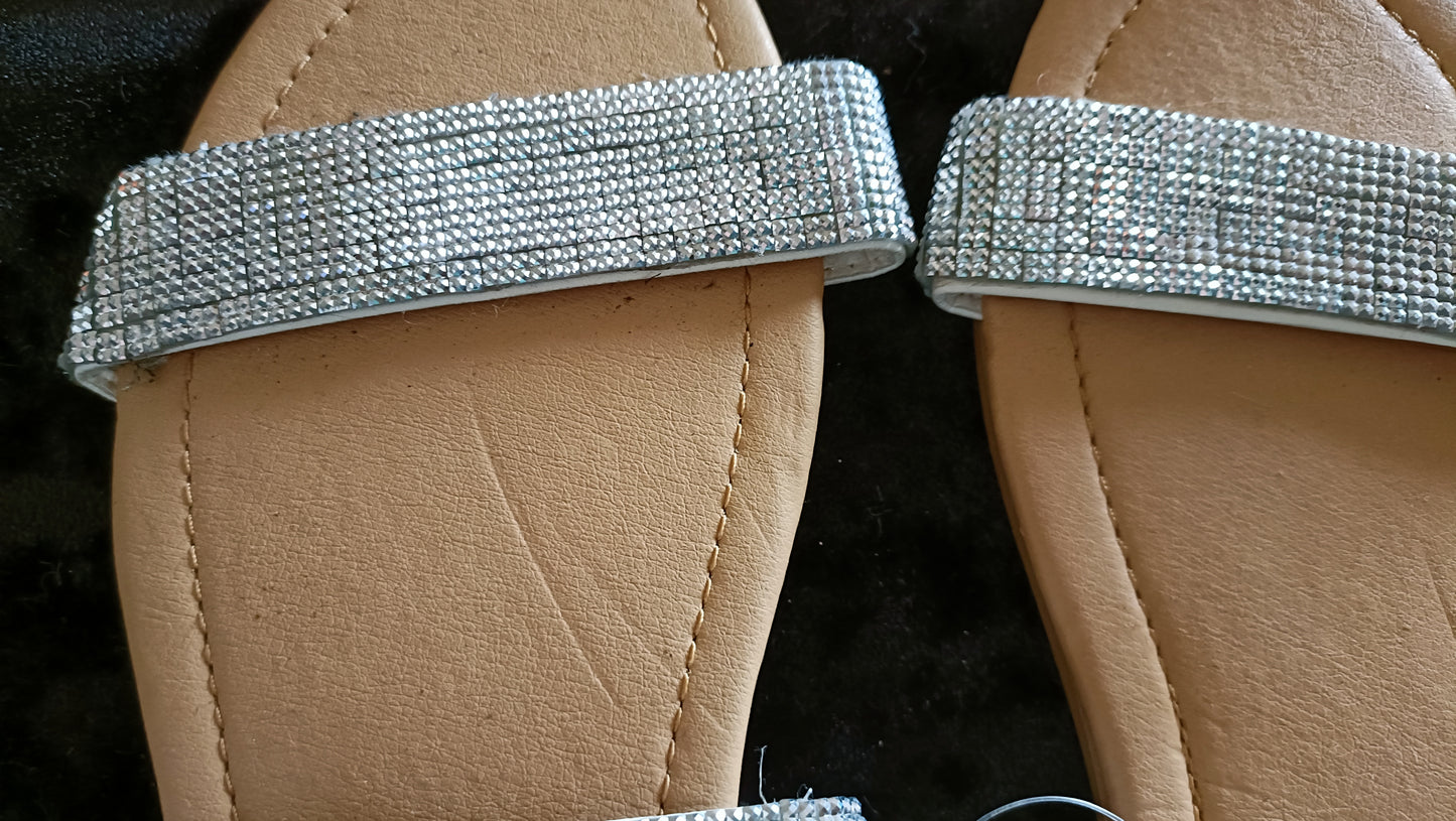 Silver Bling Slider Sandals