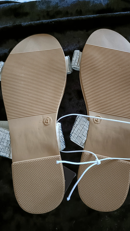 Silver Bling Slider Sandals