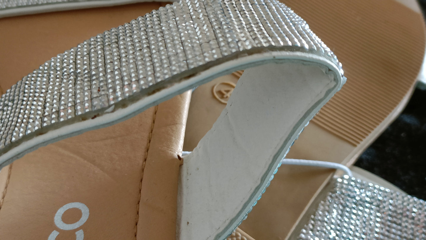 Silver Bling Slider Sandals