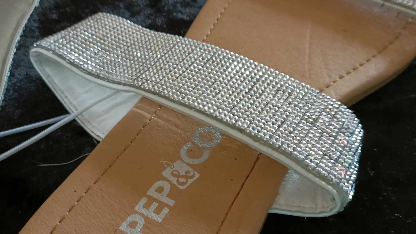 Silver Bling Slider Sandals