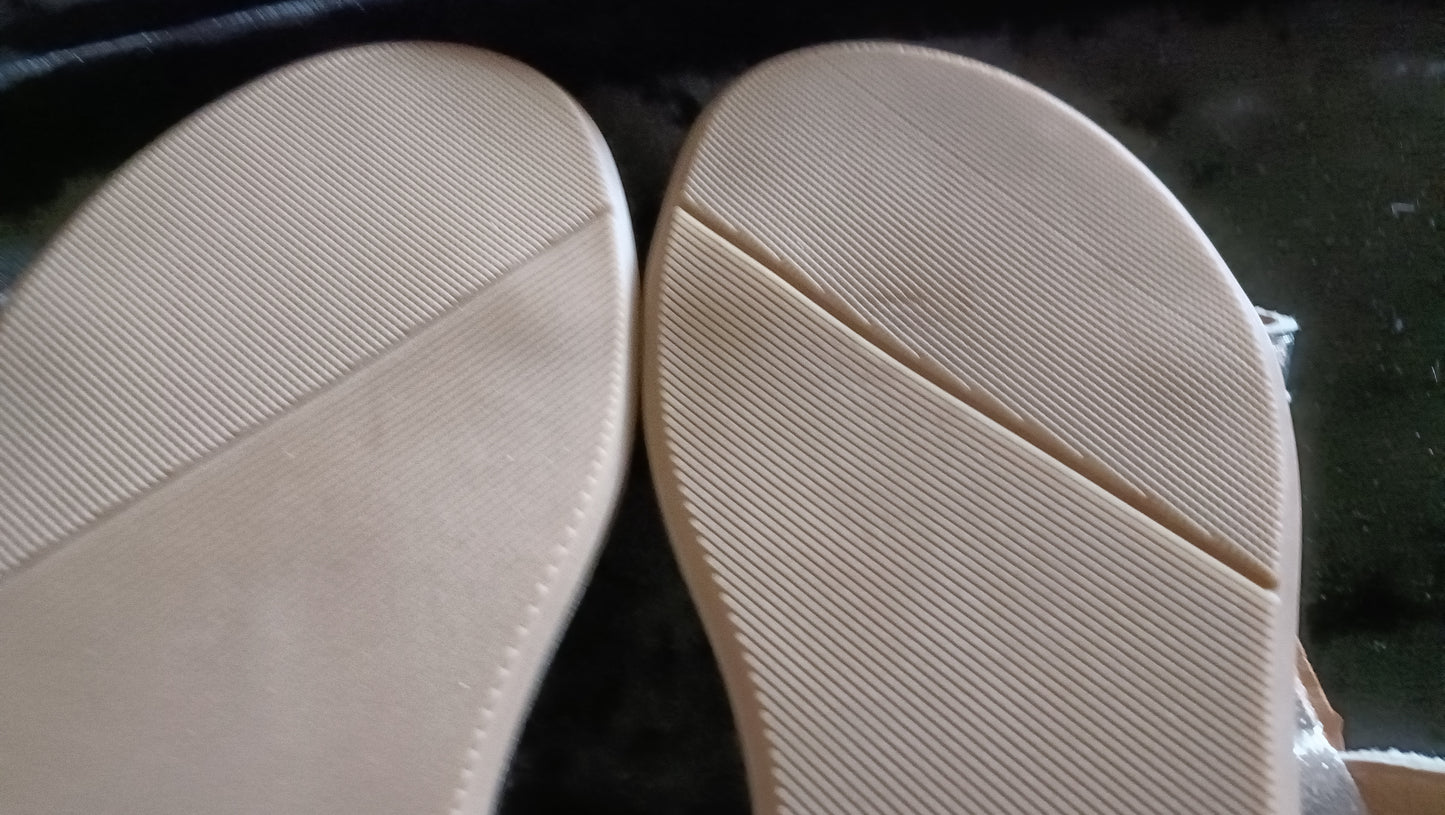 Silver T Bar Sandals
