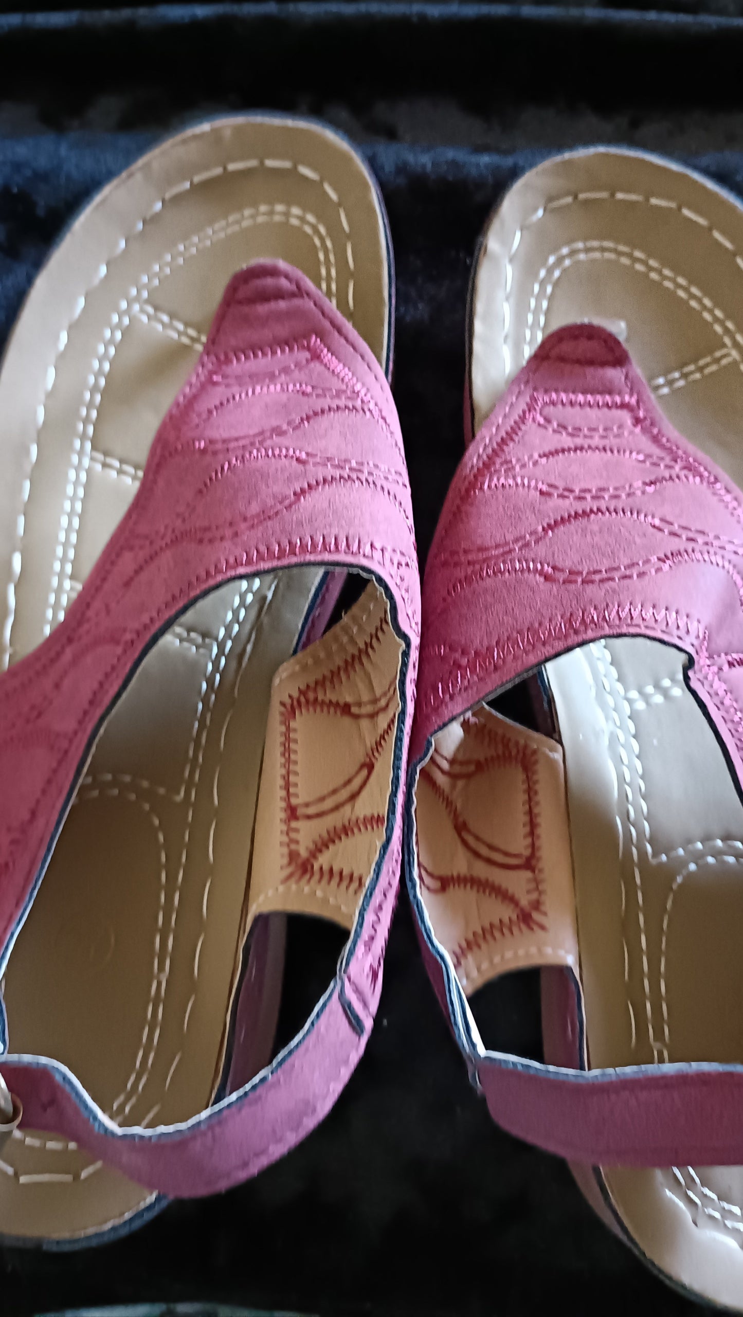 Dark Red/Wine Toe Post Sandals