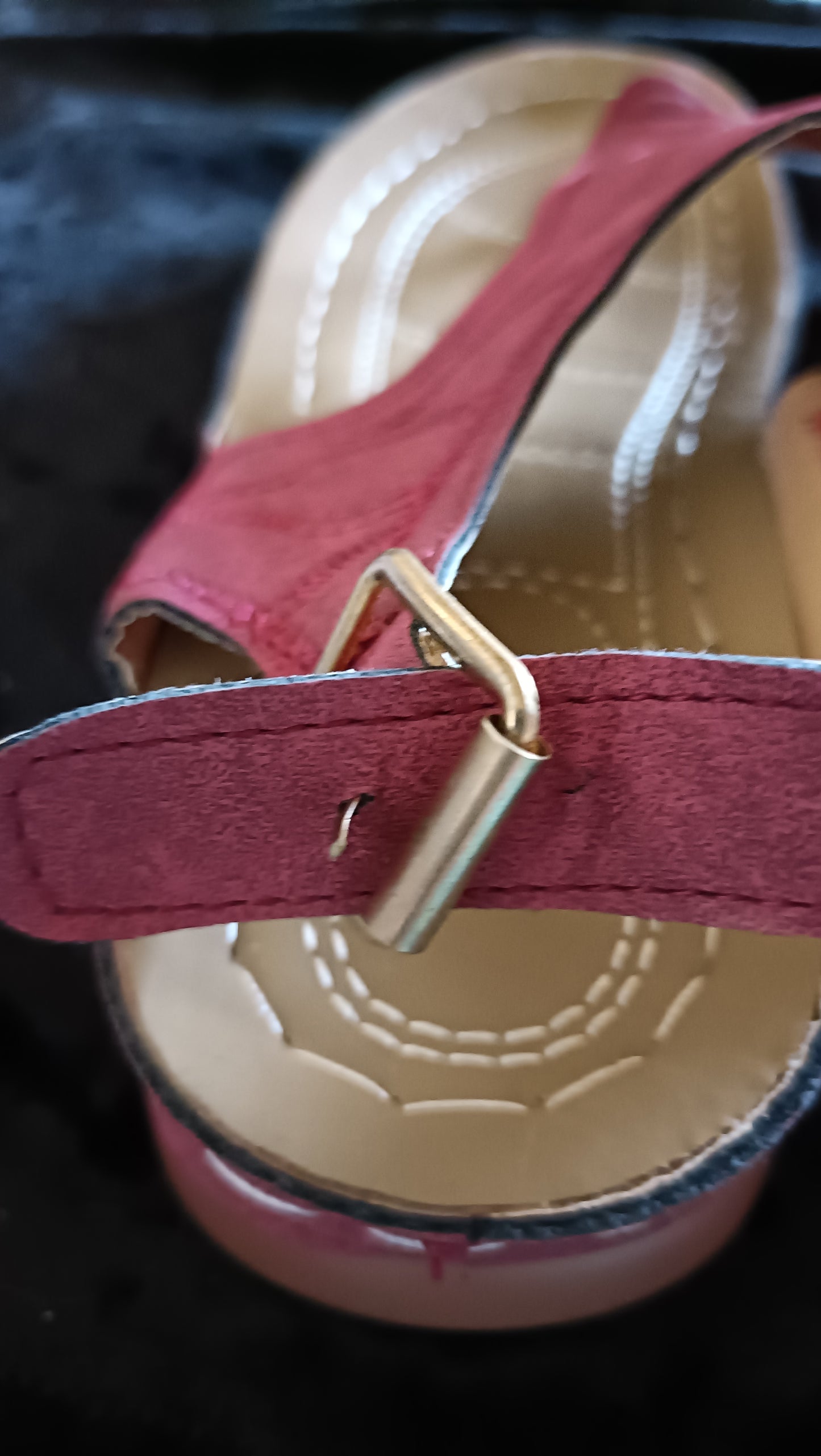 Dark Red/Wine Toe Post Sandals