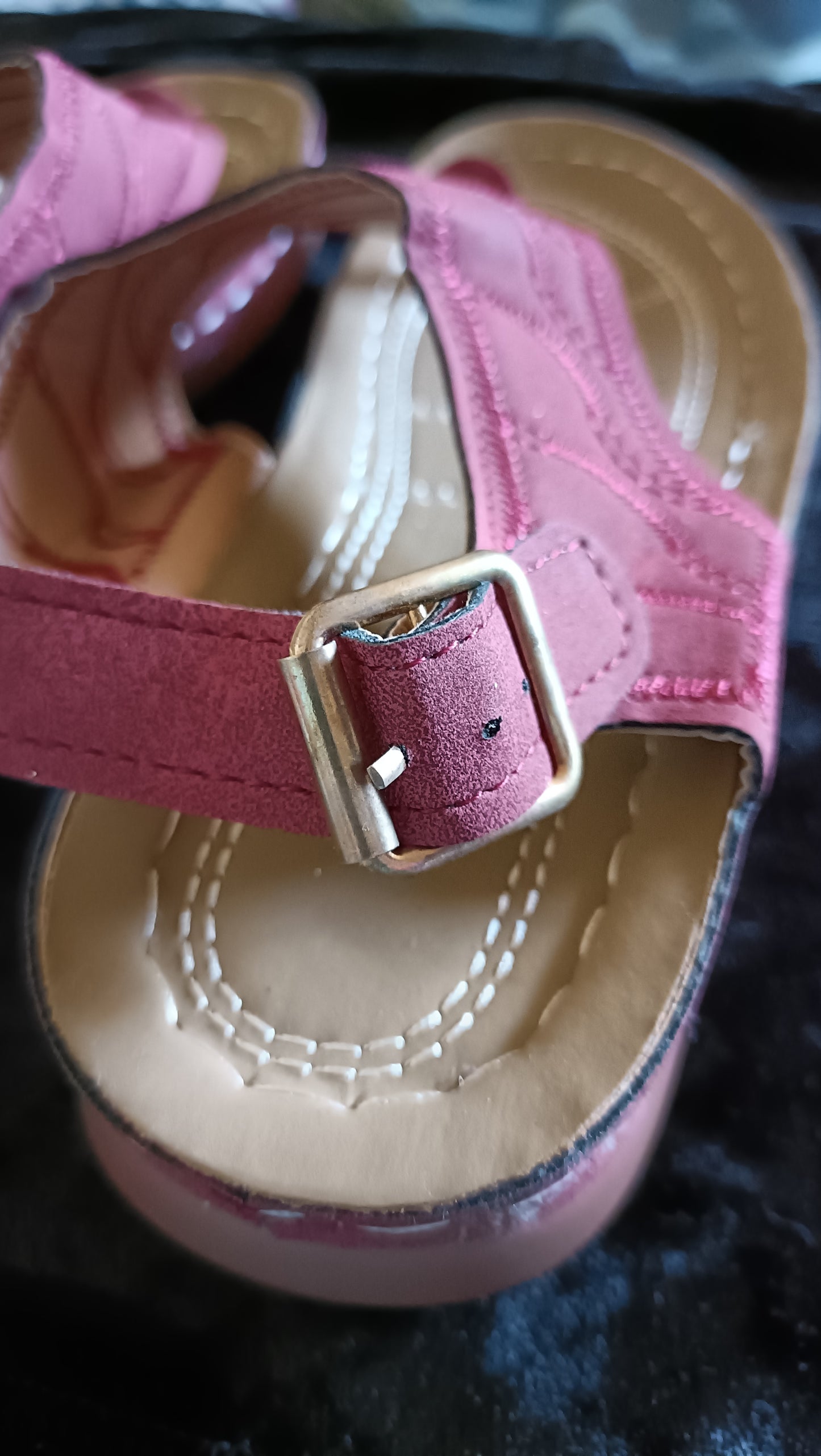 Dark Red/Wine Toe Post Sandals
