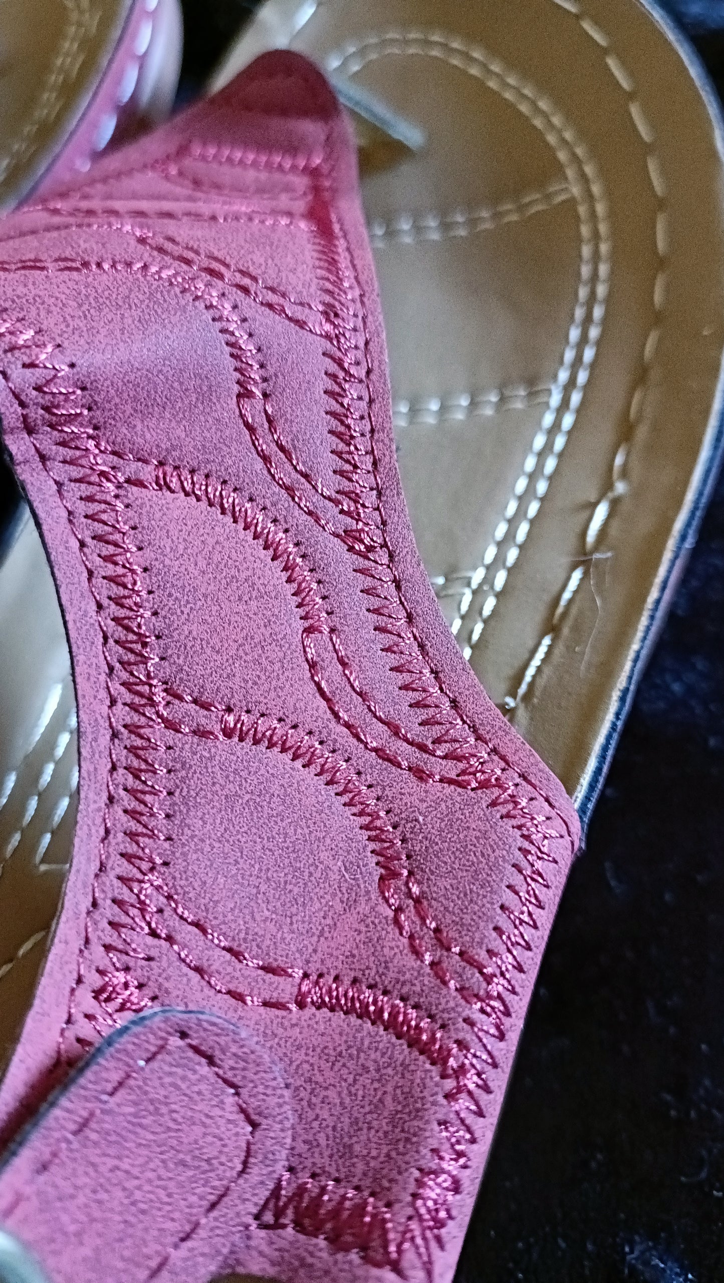Dark Red/Wine Toe Post Sandals