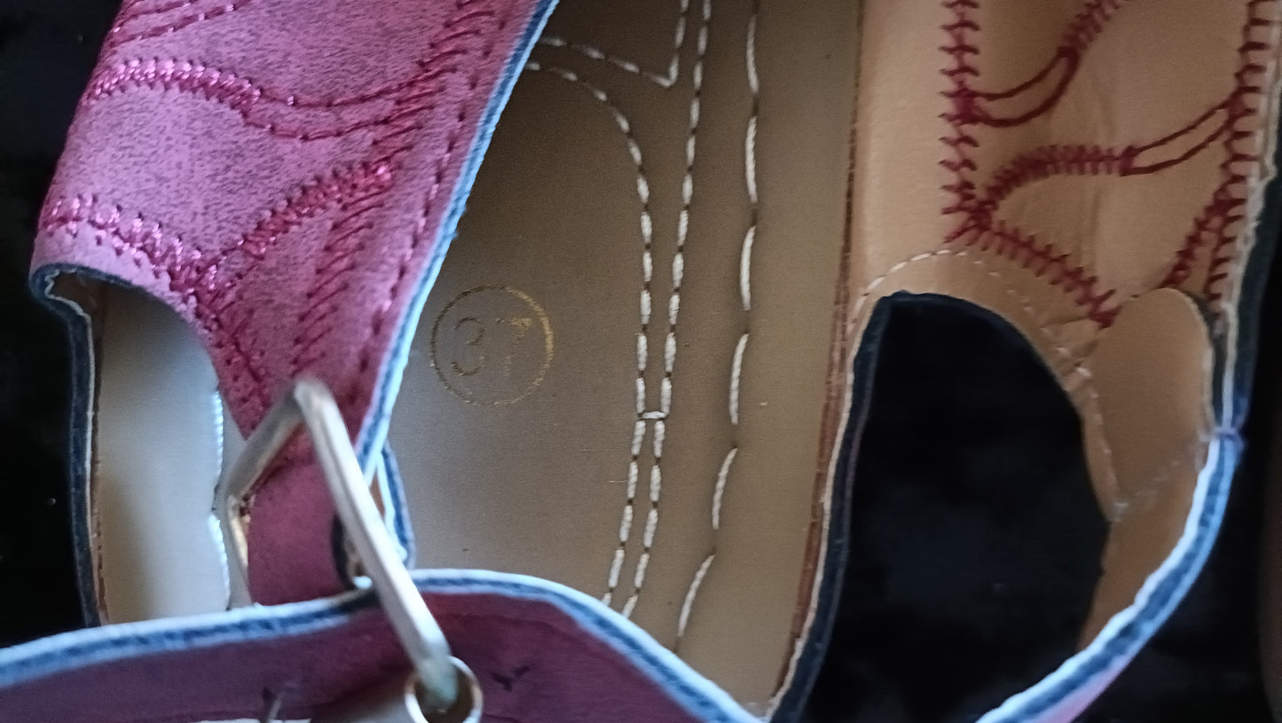 Dark Red/Wine Toe Post Sandals