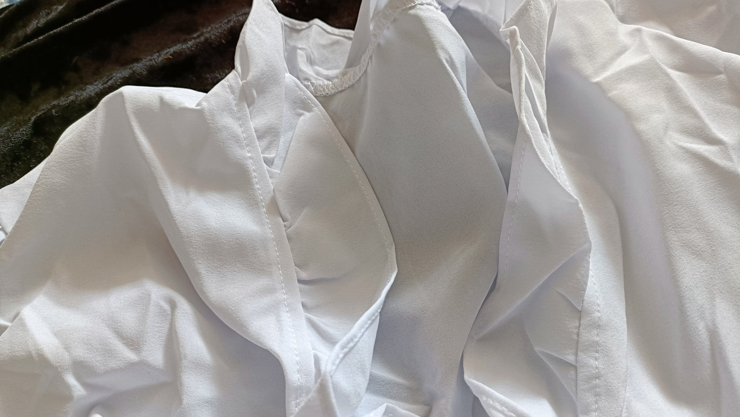 White Shirt/Blouse with Frill Collar